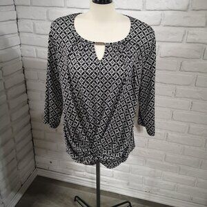 Brody Myles Collection Ladies Size 1X Made in Canada 3/4 Sleeves Blouse